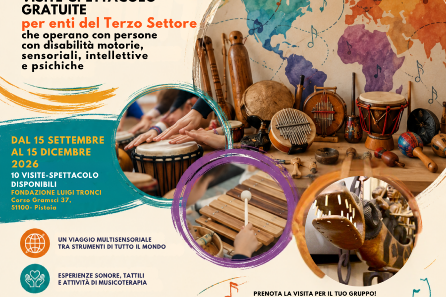 locandina il giro del mondo in 80 strumenti per tutti - Fondazione Luigi Tronci